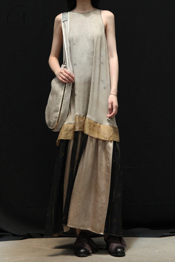 Mutedance 24 Spring/Summer Layered Dress MD-MD24SS82-KHAKI khaki PM136